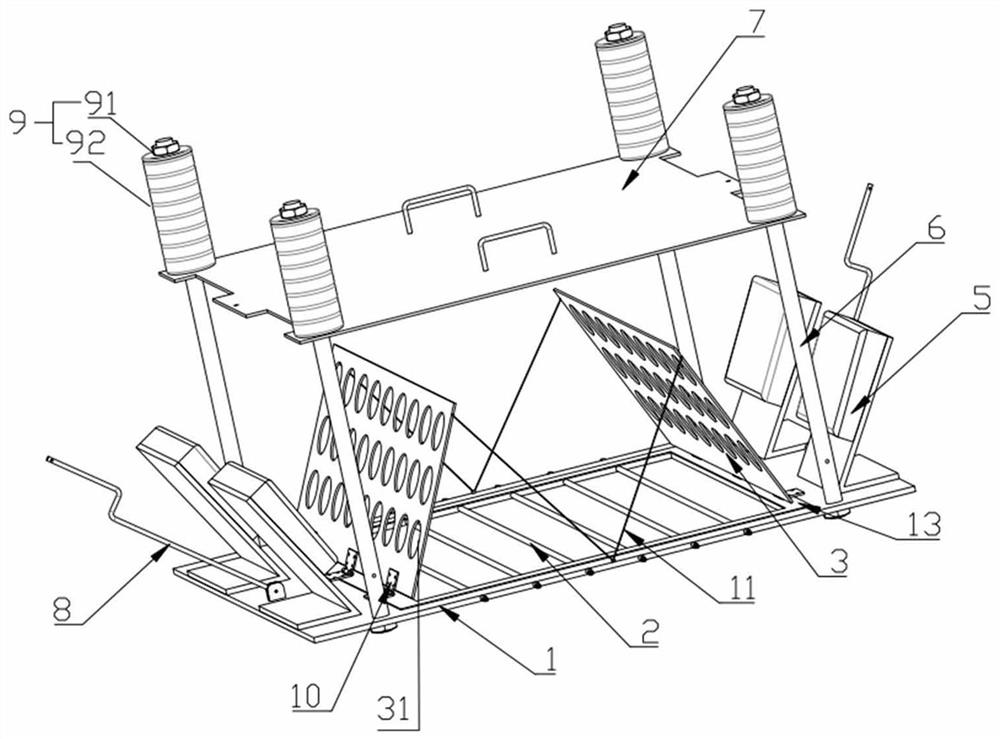 Auxiliary anti-explosion door system for wind guide tunnel of coal mine air shaft