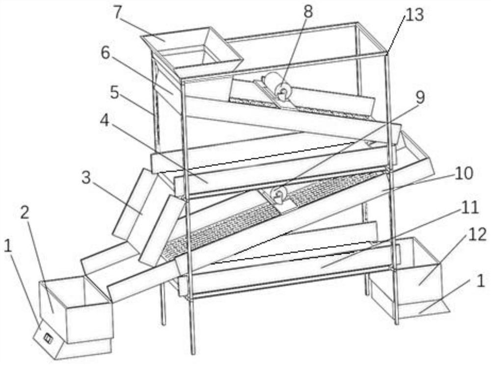 Wet cut tobacco mass screening and detecting device