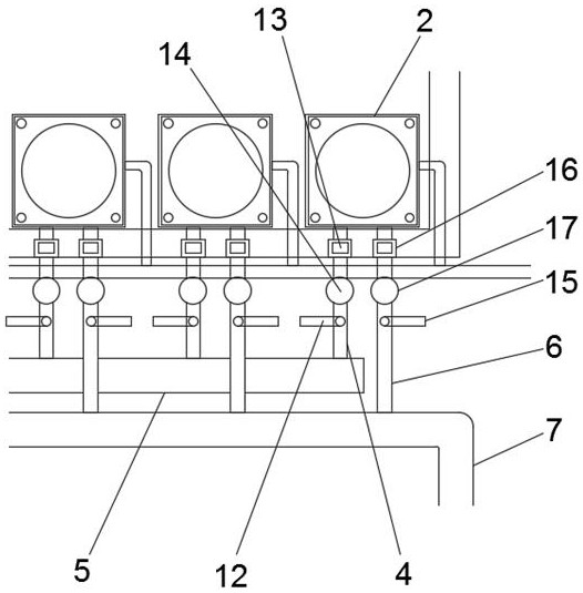 A device for connecting inner liner and outer coat of fire hose