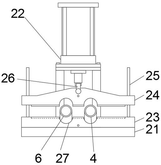 A device for connecting inner liner and outer coat of fire hose