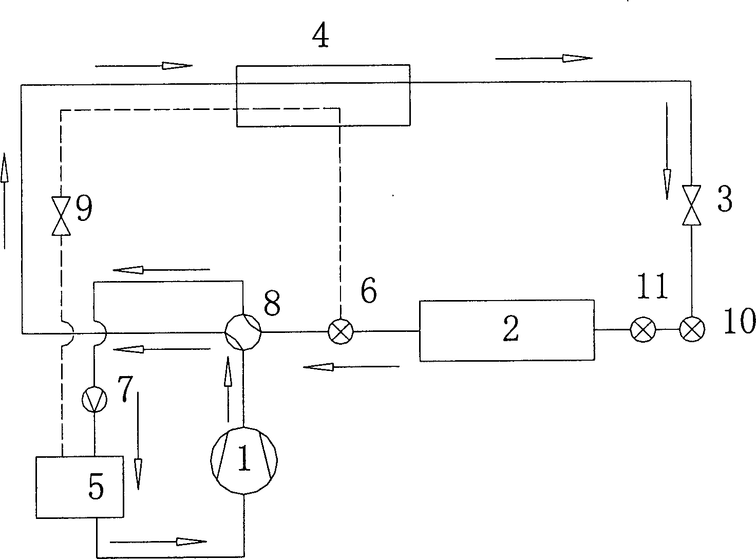 Low temperature air heat source heat pump system