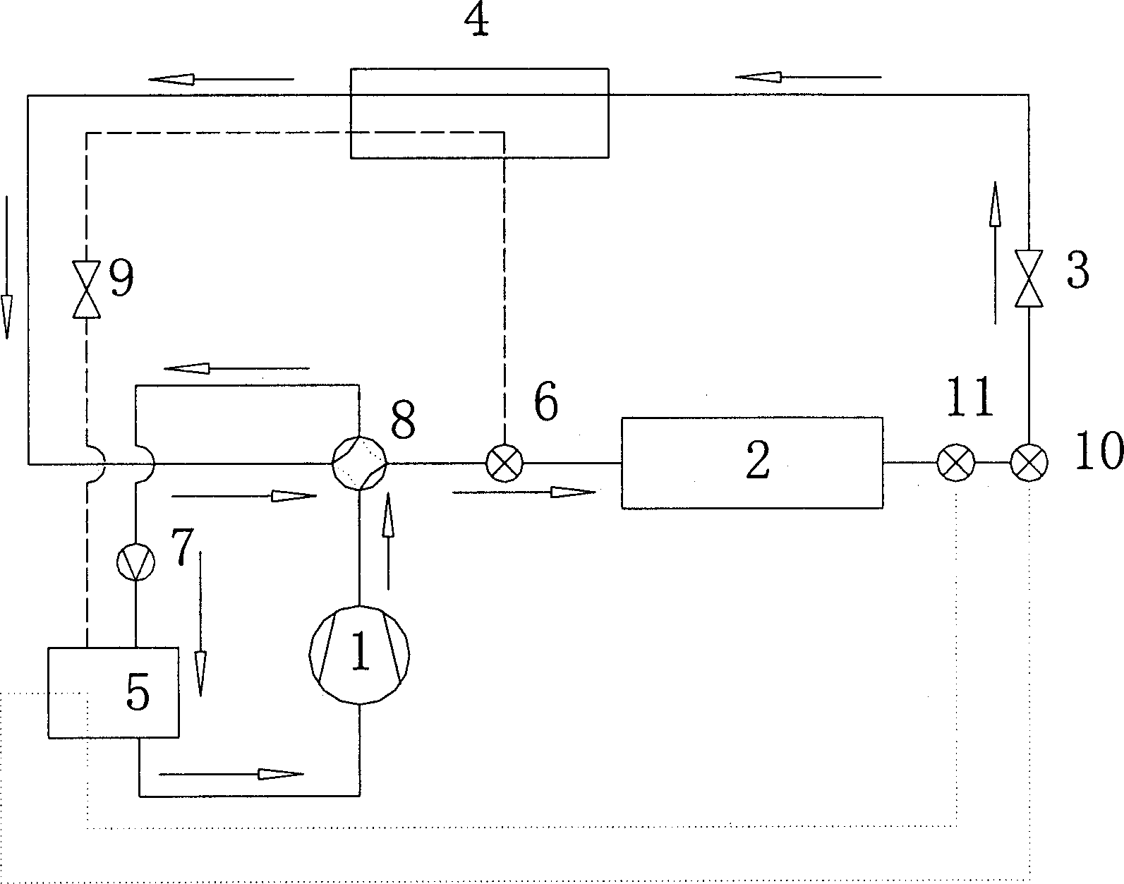 Low temperature air heat source heat pump system