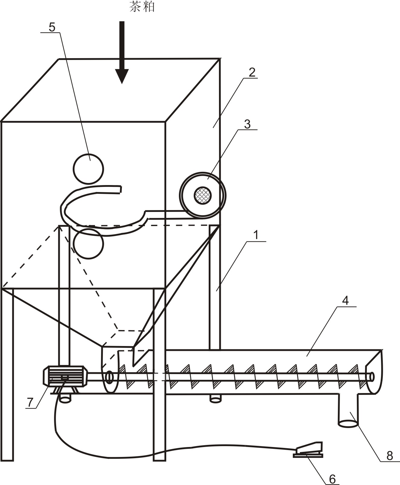 Tea seed cake filler device