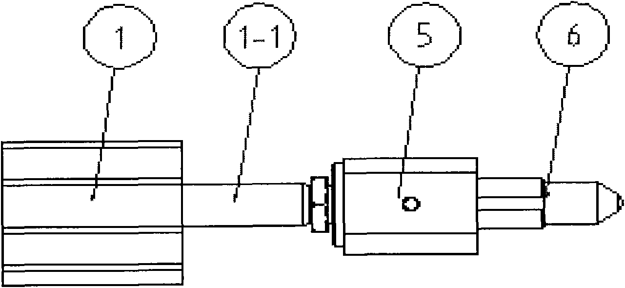 Pneumatic propulsion device of welding fixture positioning pin for automobile body and work method thereof