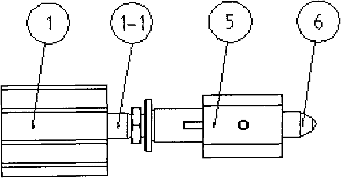 Pneumatic propulsion device of welding fixture positioning pin for automobile body and work method thereof