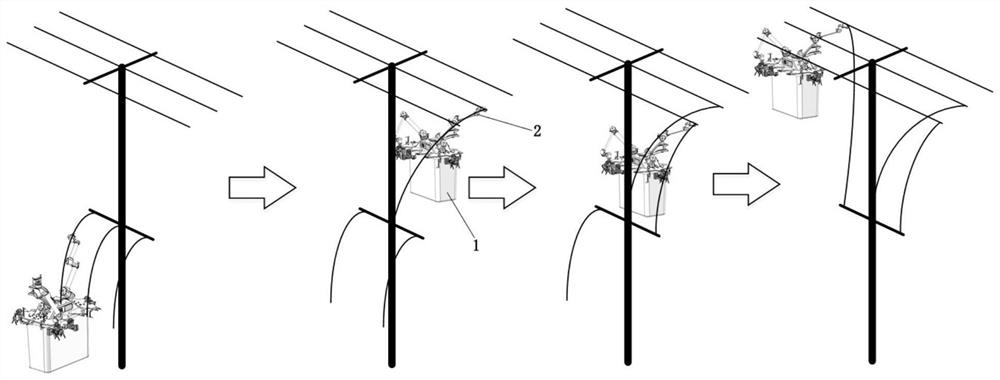 Distribution network hot-line work robot for three-phase line fire connection and pose control method therefor