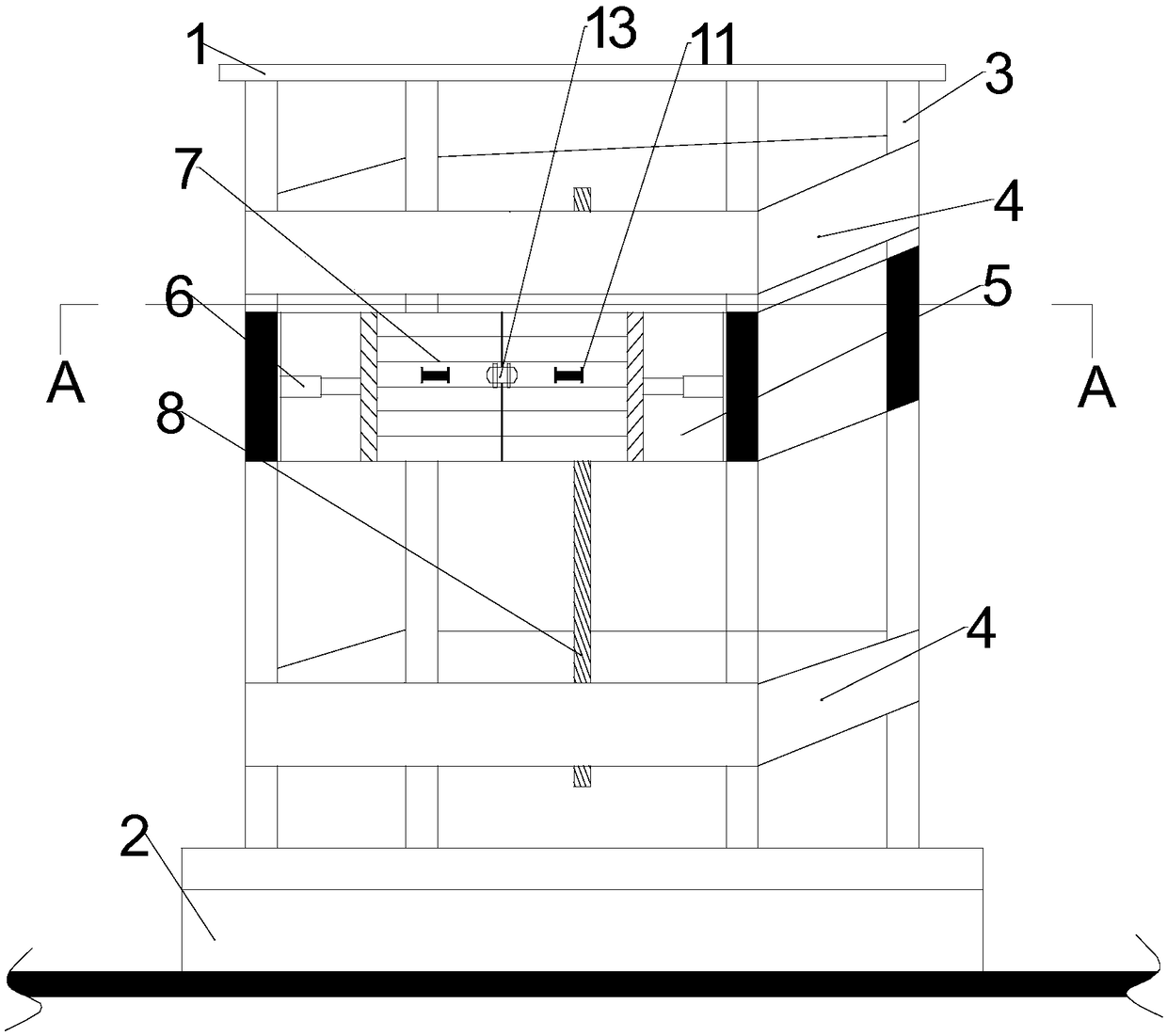 Device and method for testing work performance of anchor rod cable capable of simulating rock layer fracture and separation on basis of electromagnetic effects