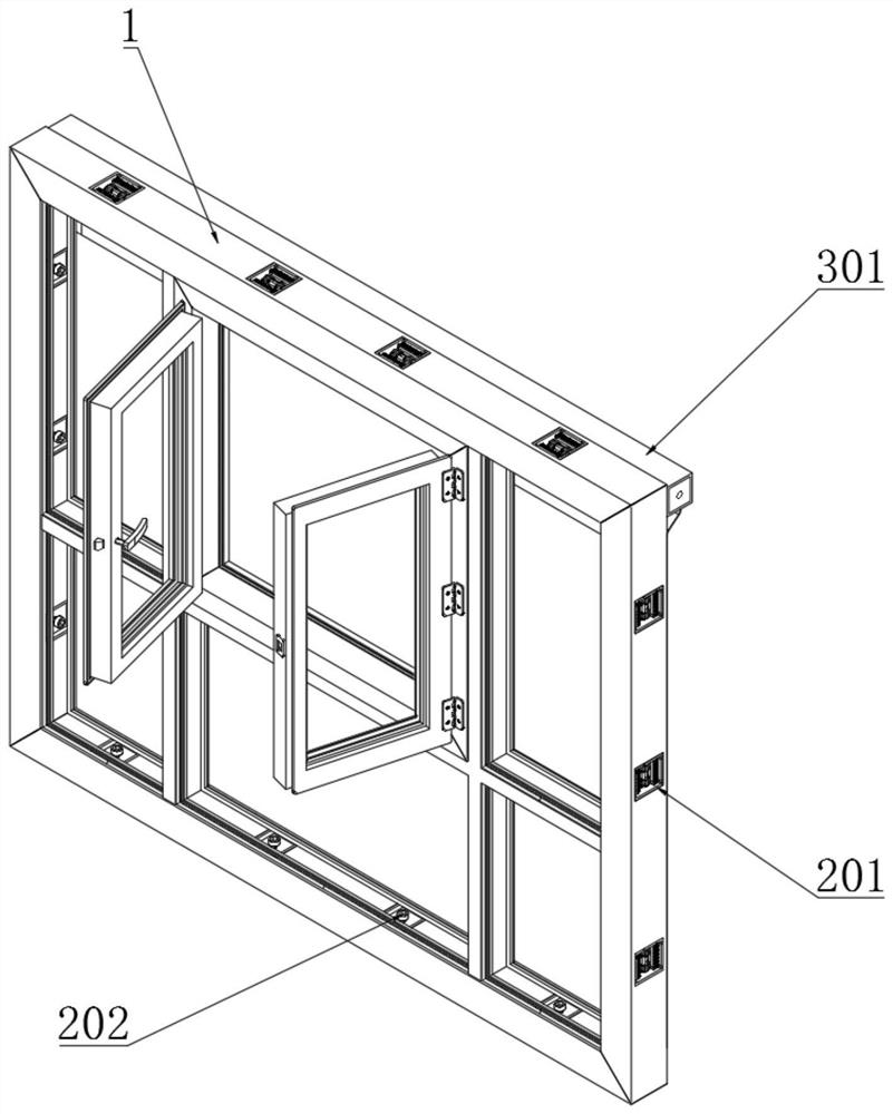 Convenient-to-assemble carved pattern type aluminum alloy door window