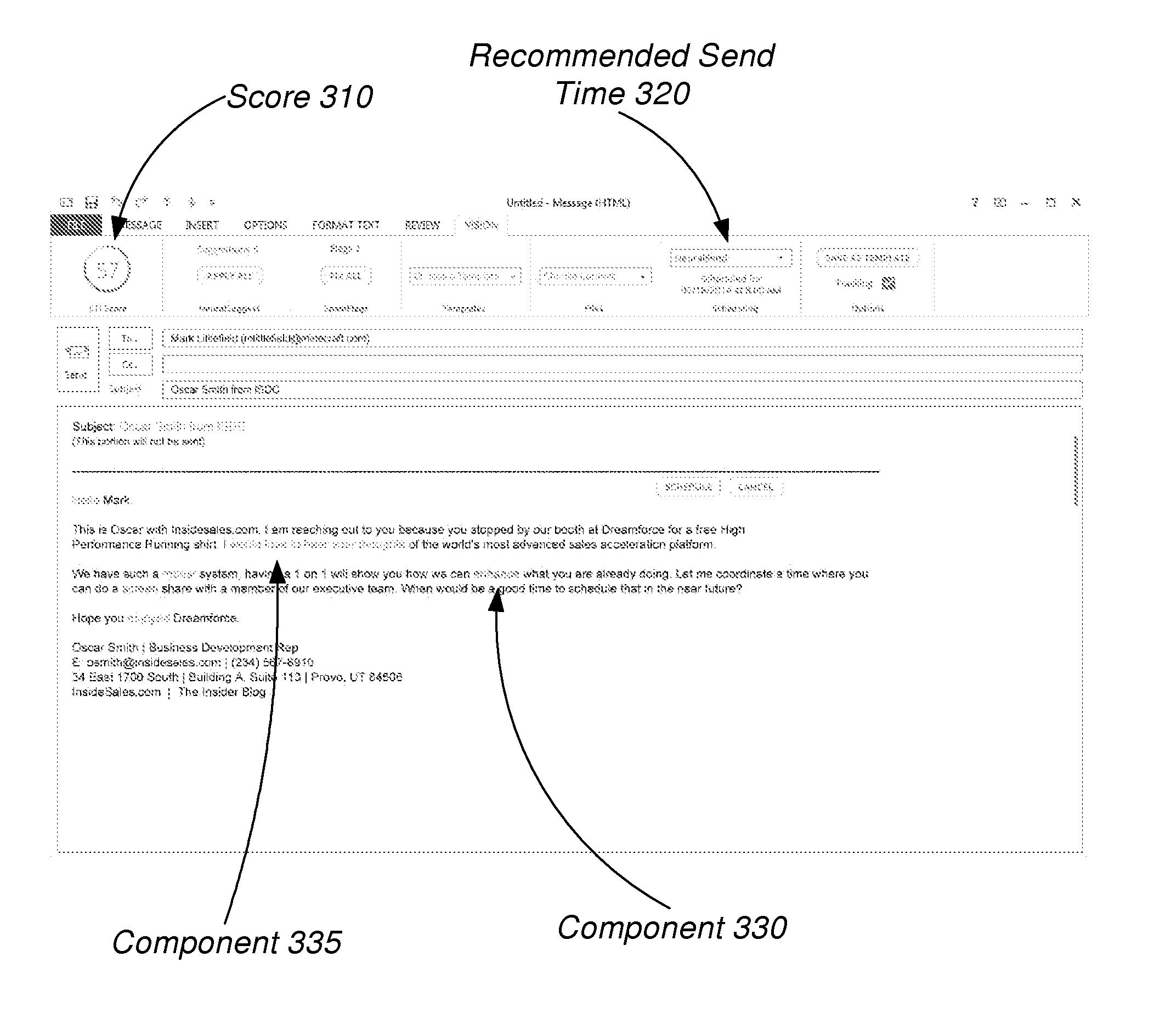 Email optimization for predicted recipient behavior: determining a likelihood that a particular receiver-side behavior will occur