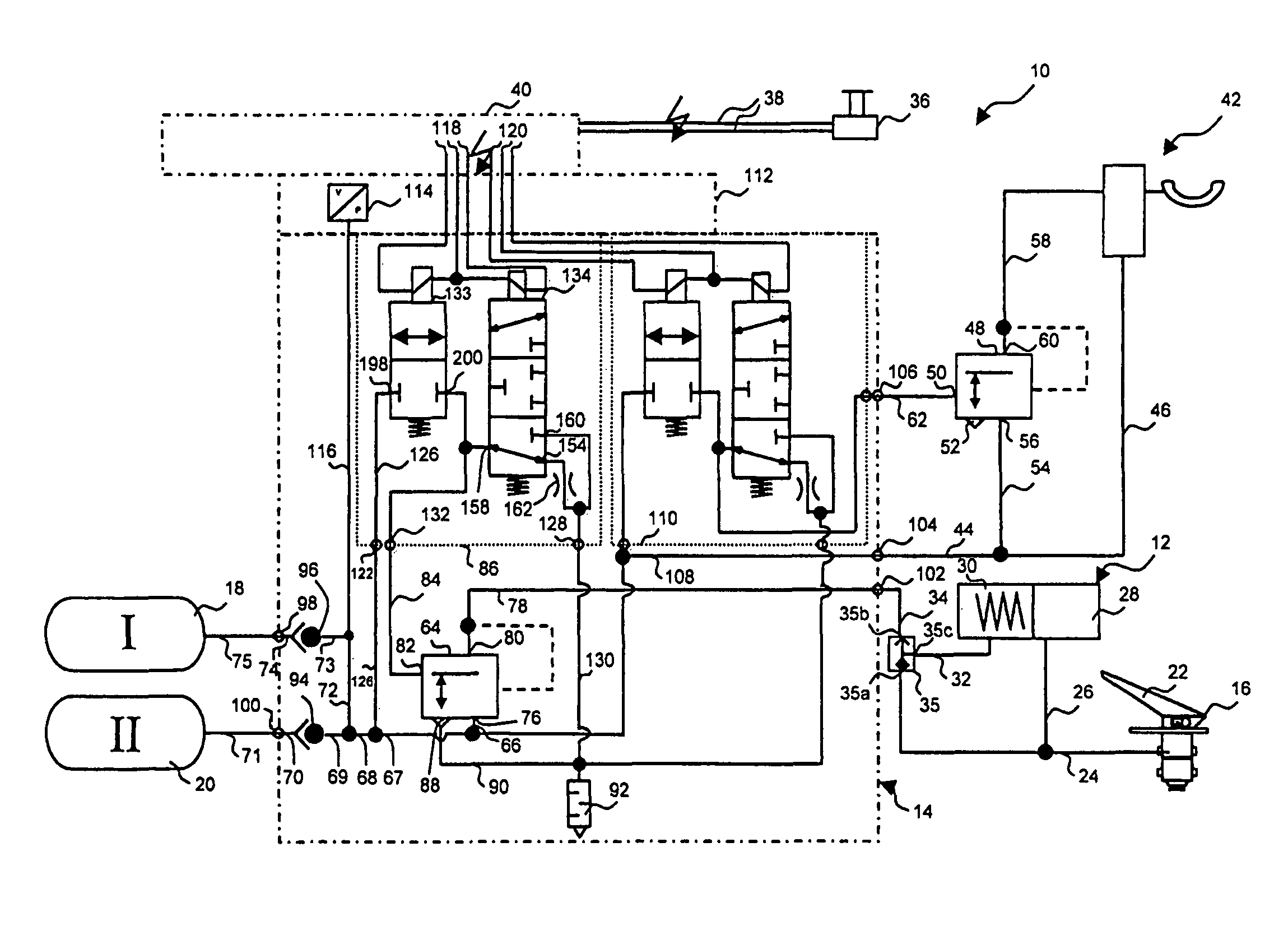 Valve unit for a brake control device