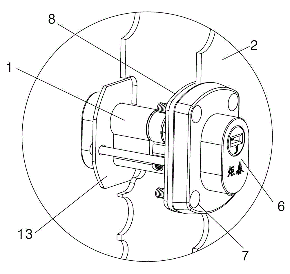 Mortise door lock of adjustable explosion-proof cover