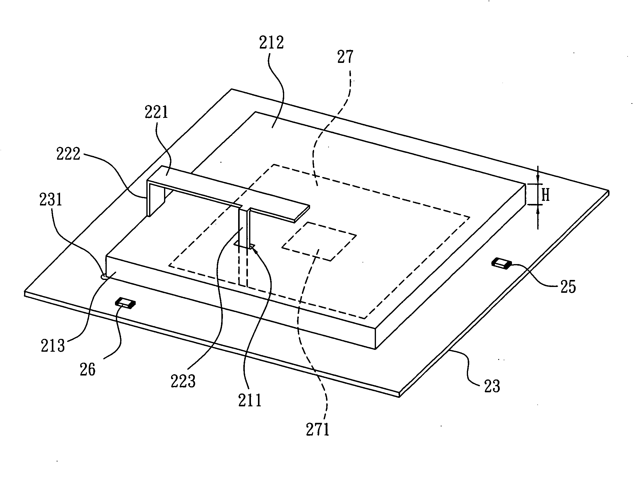 Co-construction with antenna and EMI shield