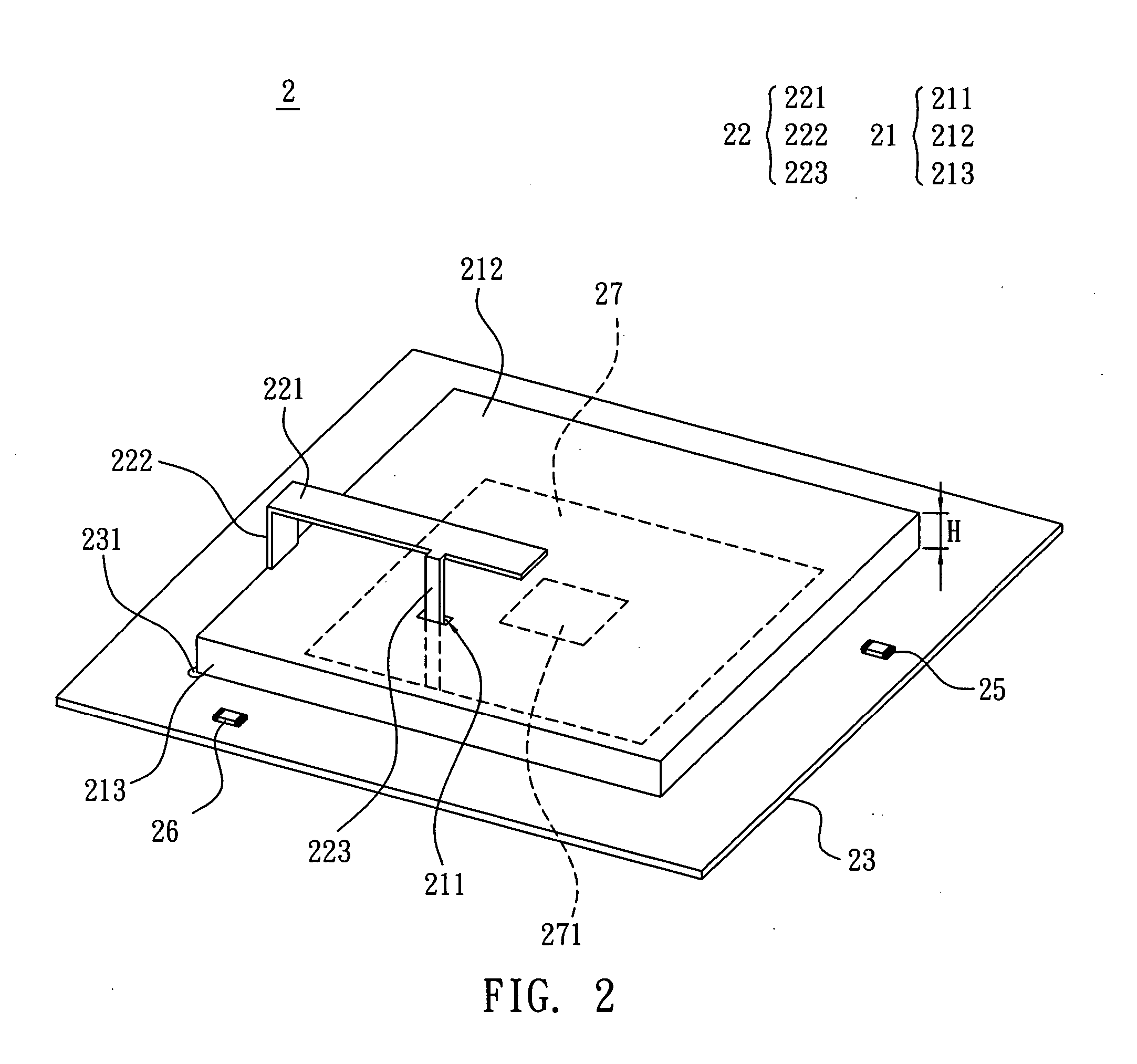 Co-construction with antenna and EMI shield