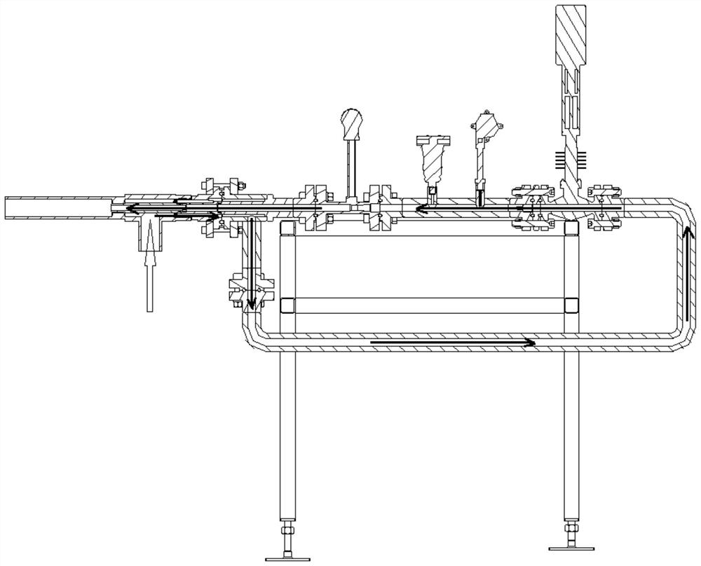 A nozzle sleeve connector, gas injection wellhead fluid monitoring pipeline and system