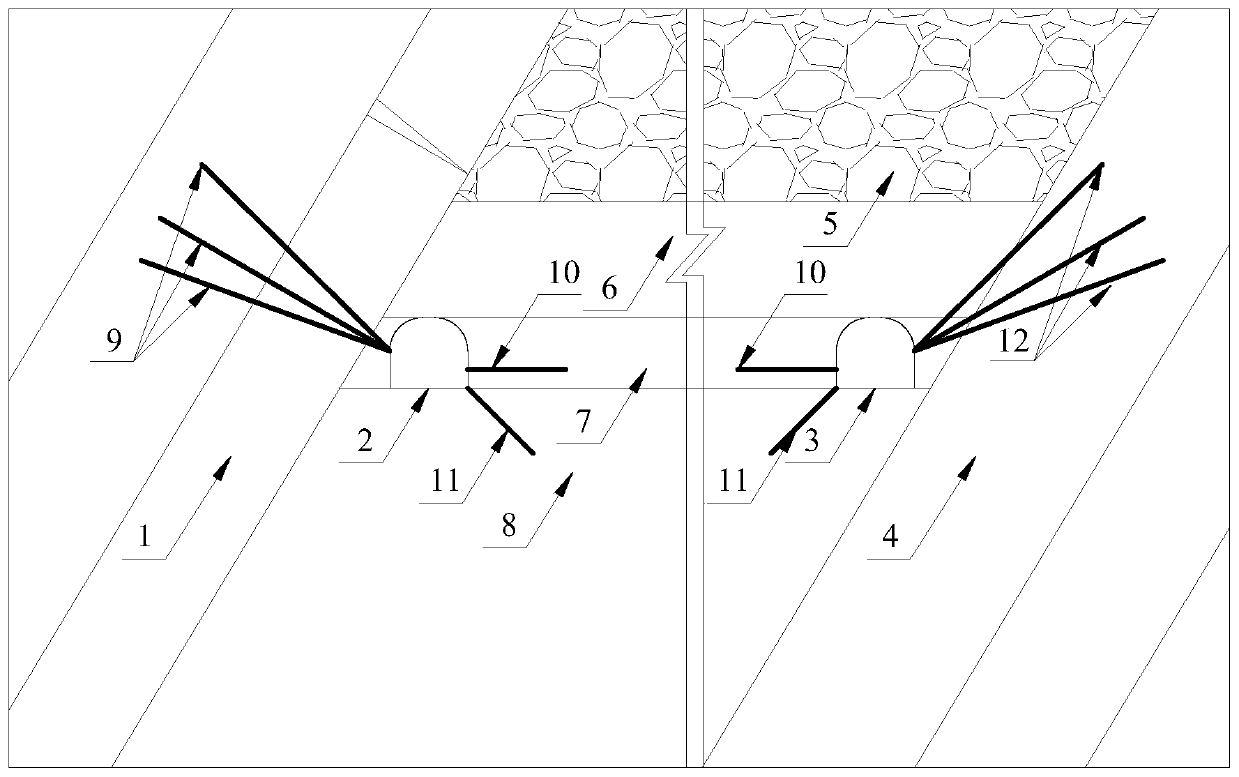 Method for preventing and treating impact mine pressure through high-dipping super-high-seam mining roadway combined pressure relief