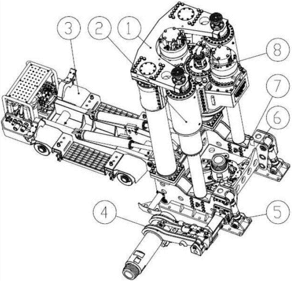 A large-aperture construction raise drilling rig