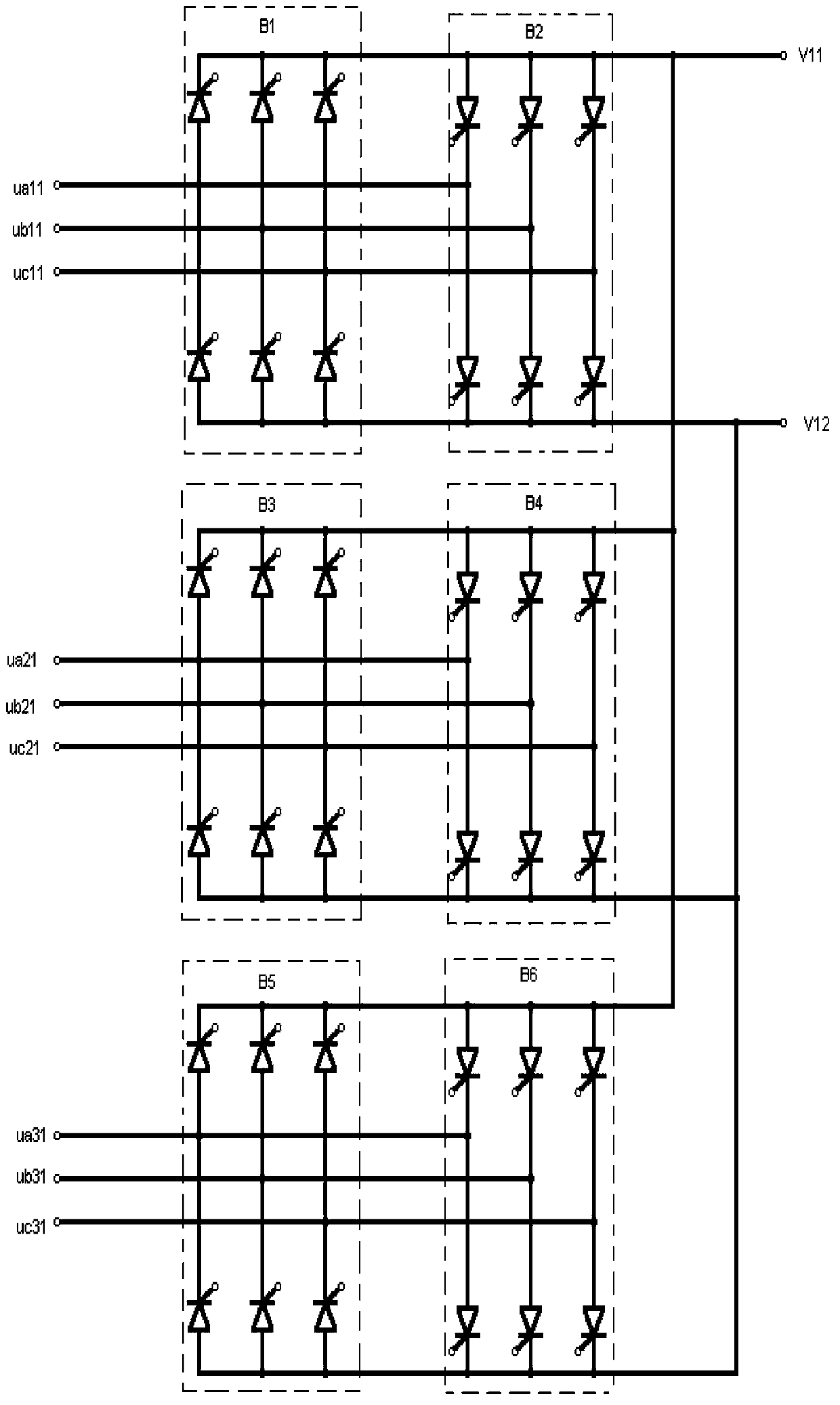 Multi-phase variable-frequency power source