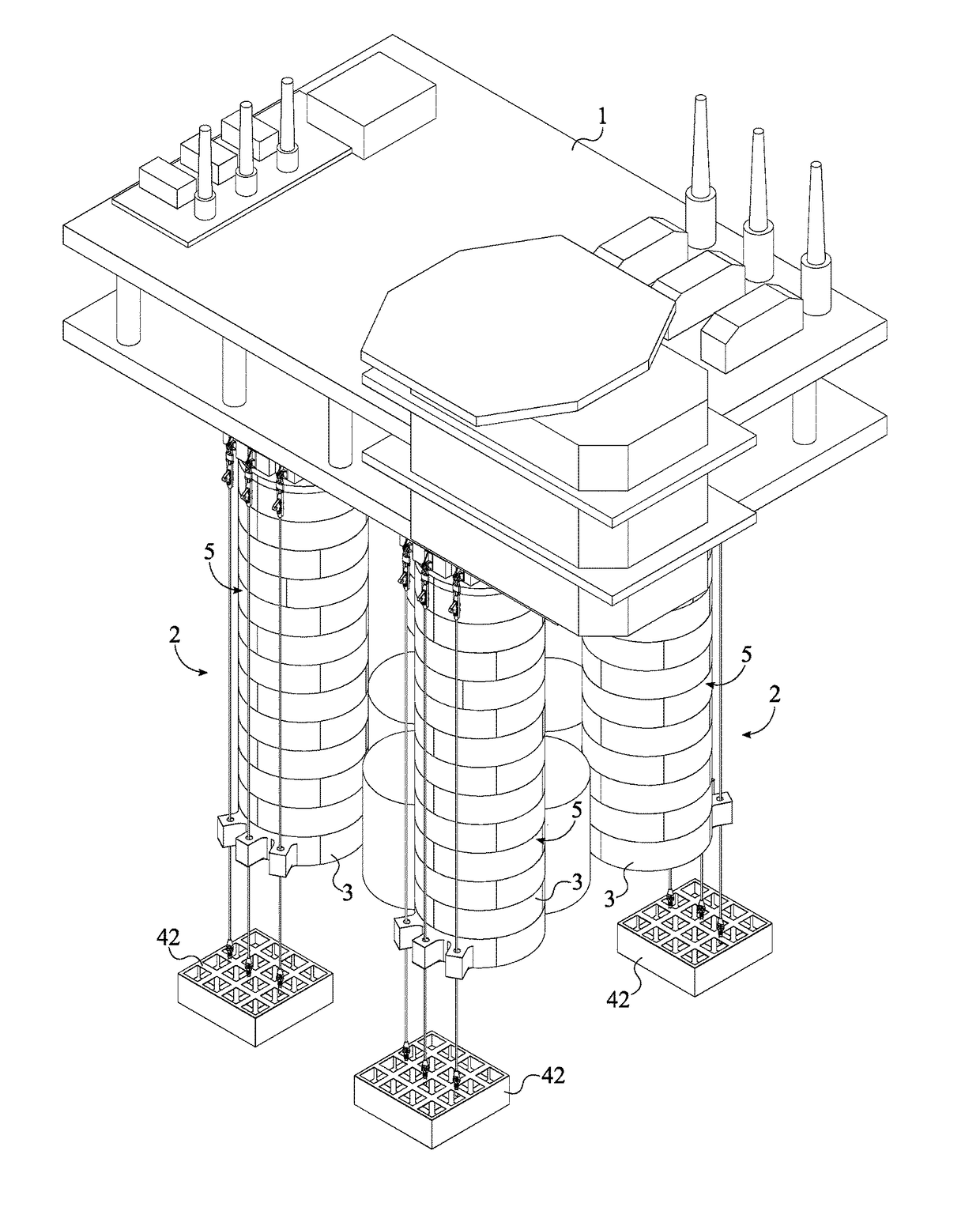 Tension-Leg Platform Anchoring System