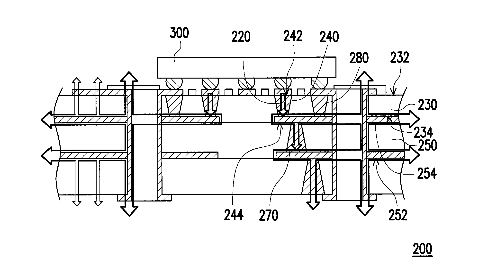 Wiring board structure