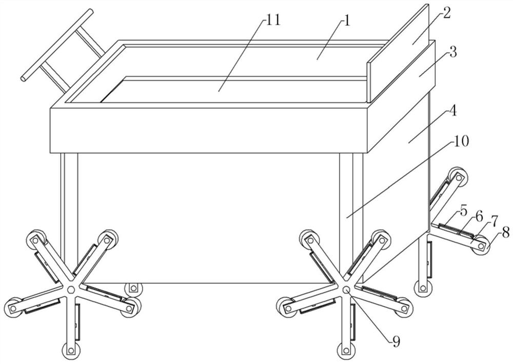 A kind of trolley for isolation ward