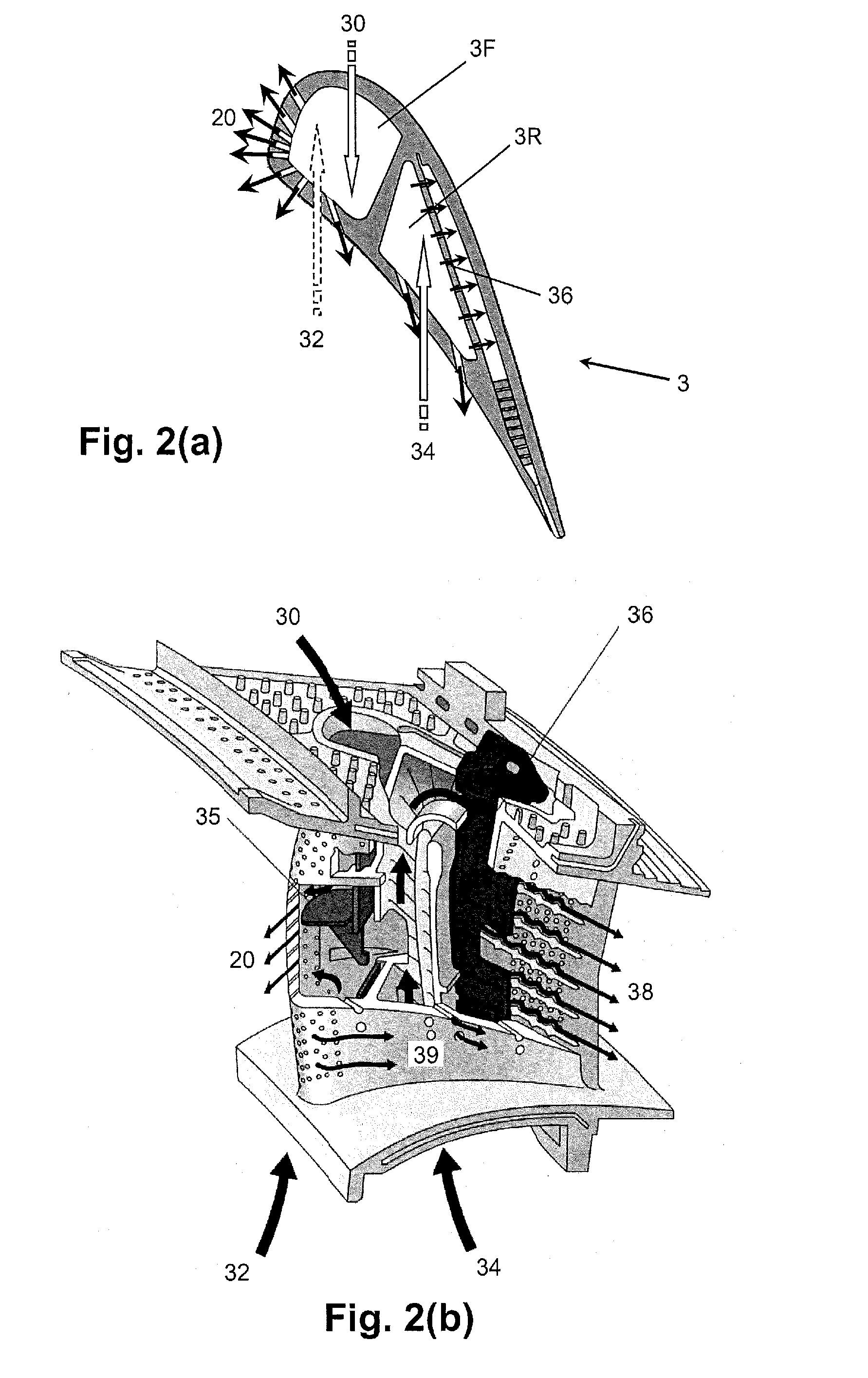 Internal cooling of engine components