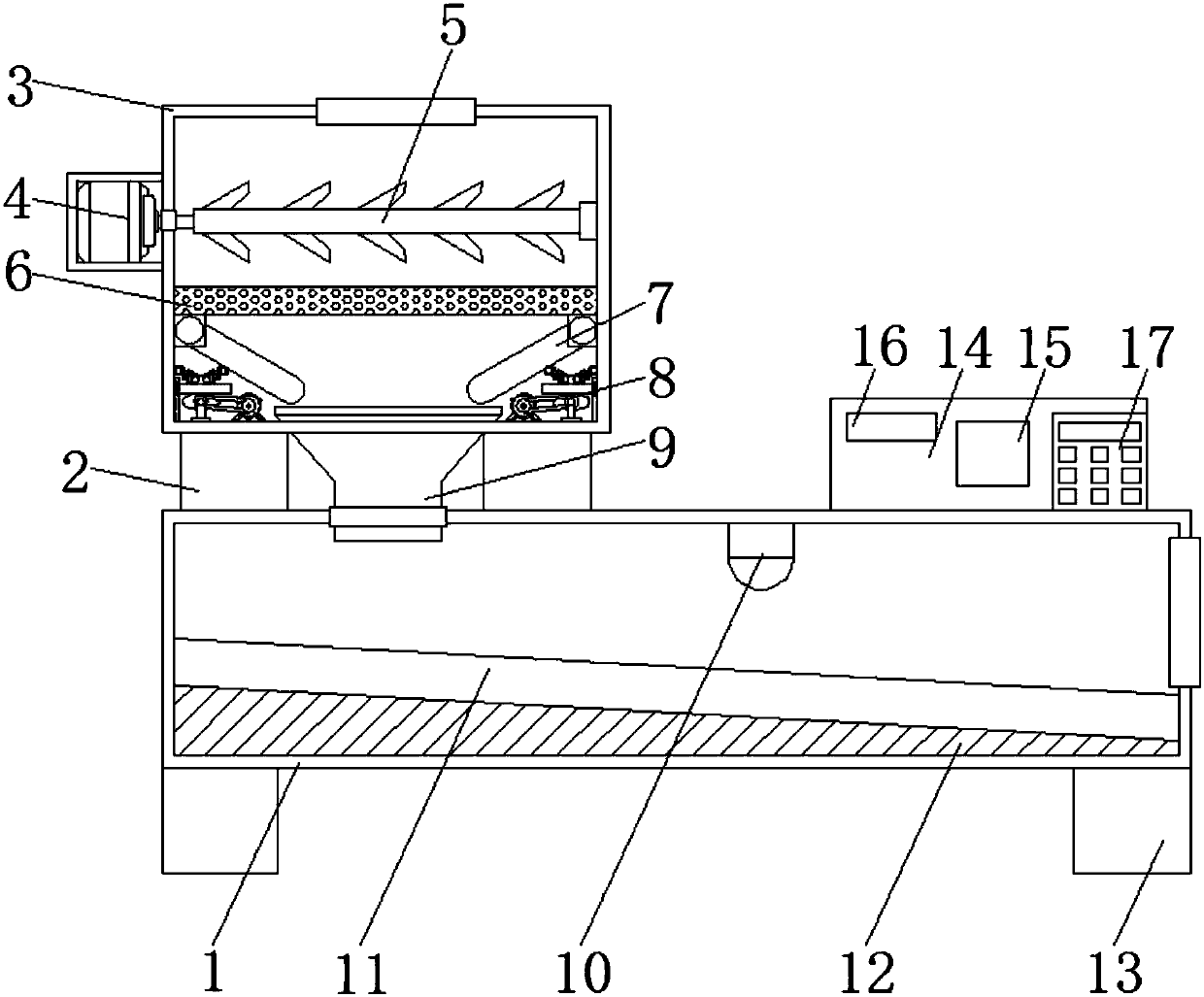 Sintering device for glass preparation