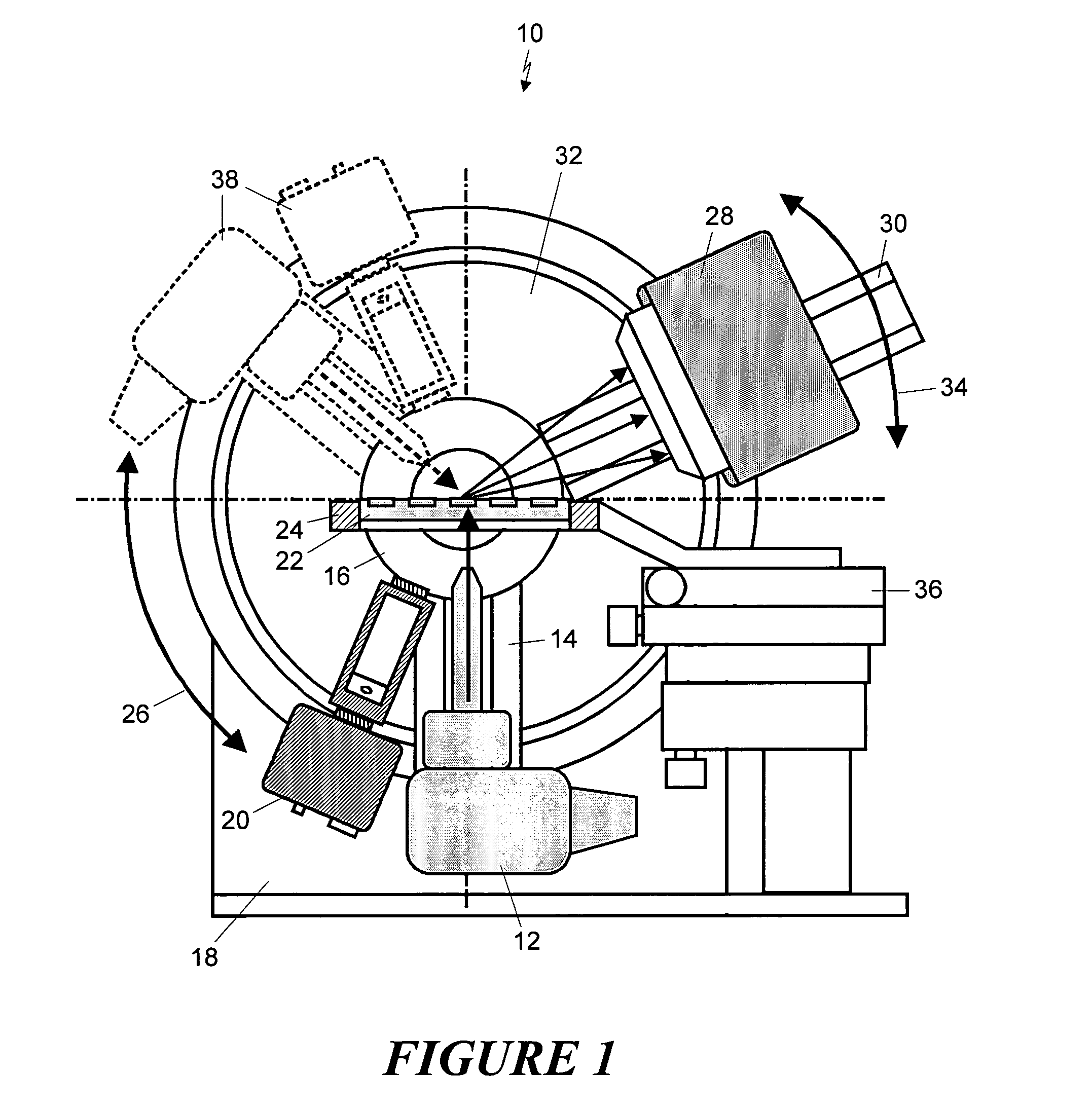 X-ray diffraction screening system convertible between reflection and transmission modes