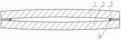 Convex vacuum thermal baffle and manufacturing method thereof