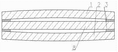 Convex vacuum thermal baffle and manufacturing method thereof