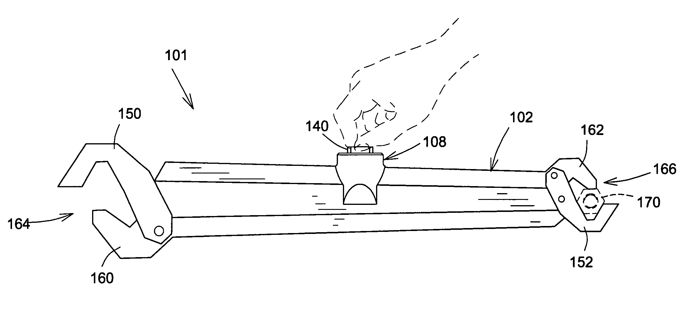 Adjusting device for a hand-held tool