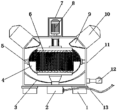 Domestic solid waste recycling treatment device