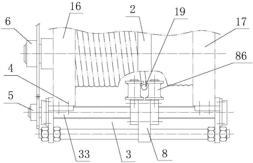 Rope guide with hoop-type rope pressing device and guiding-rod type adjustable rope guiding mechanism