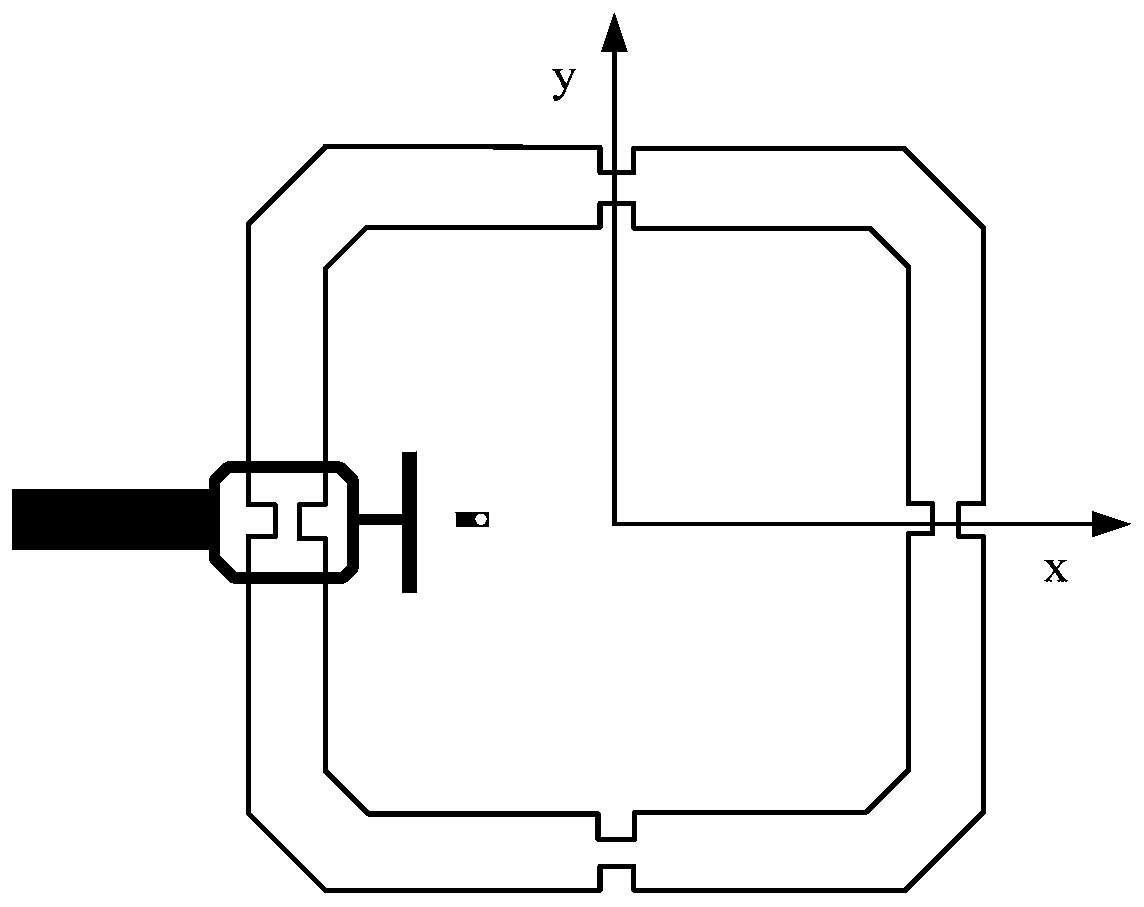 Miniaturized antenna with reconfigurable frequency