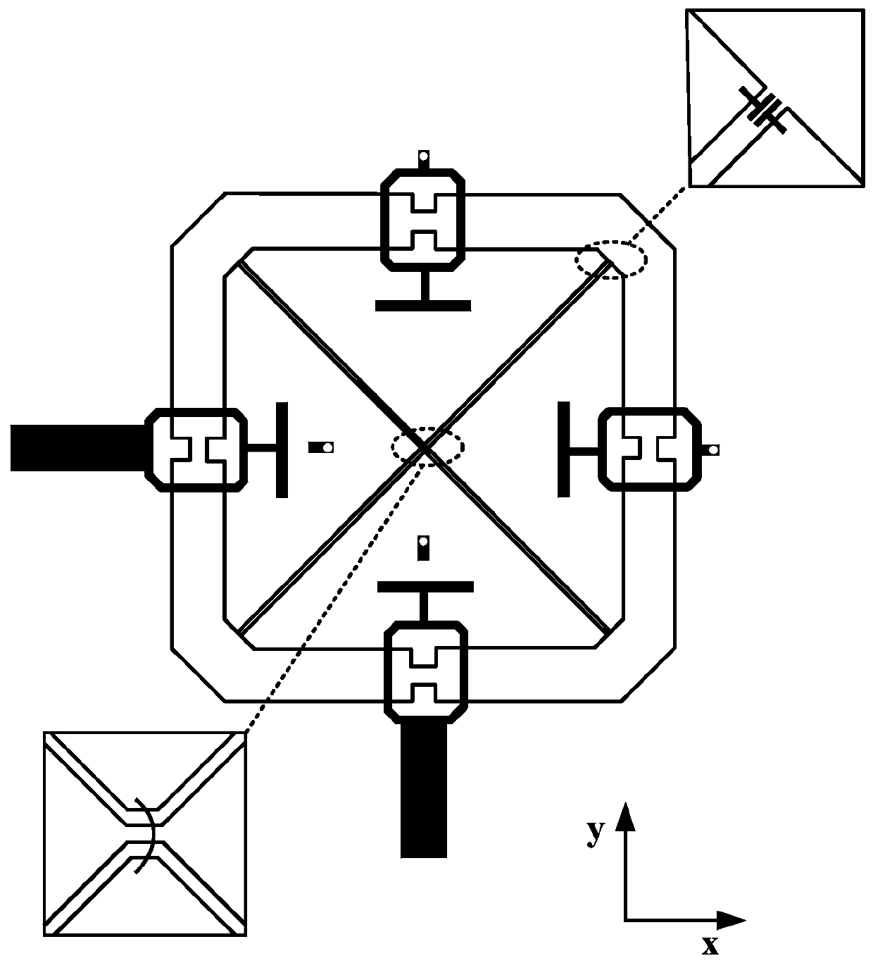 Miniaturized antenna with reconfigurable frequency