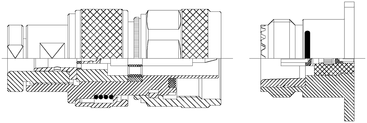 Plug and socket for radio frequency connector, and self-locking anti-rotation radio frequency connector