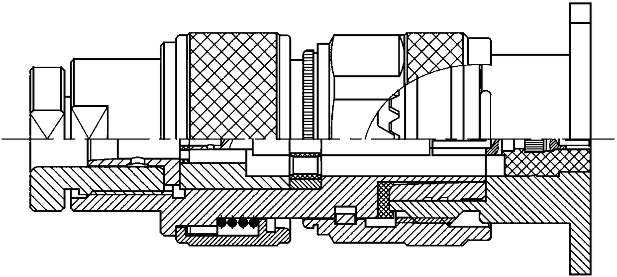 Plug and socket for radio frequency connector, and self-locking anti-rotation radio frequency connector