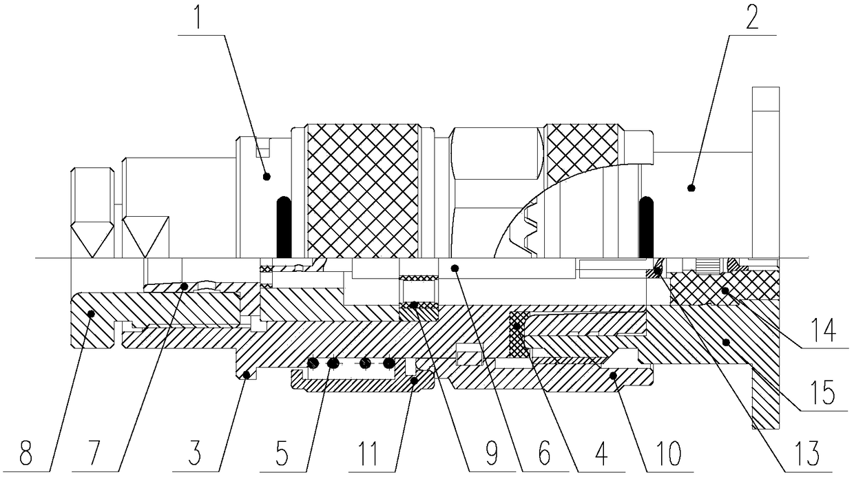 Plug and socket for radio frequency connector, and self-locking anti-rotation radio frequency connector