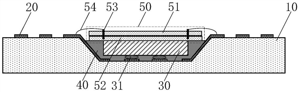 Chip packaging structure and method