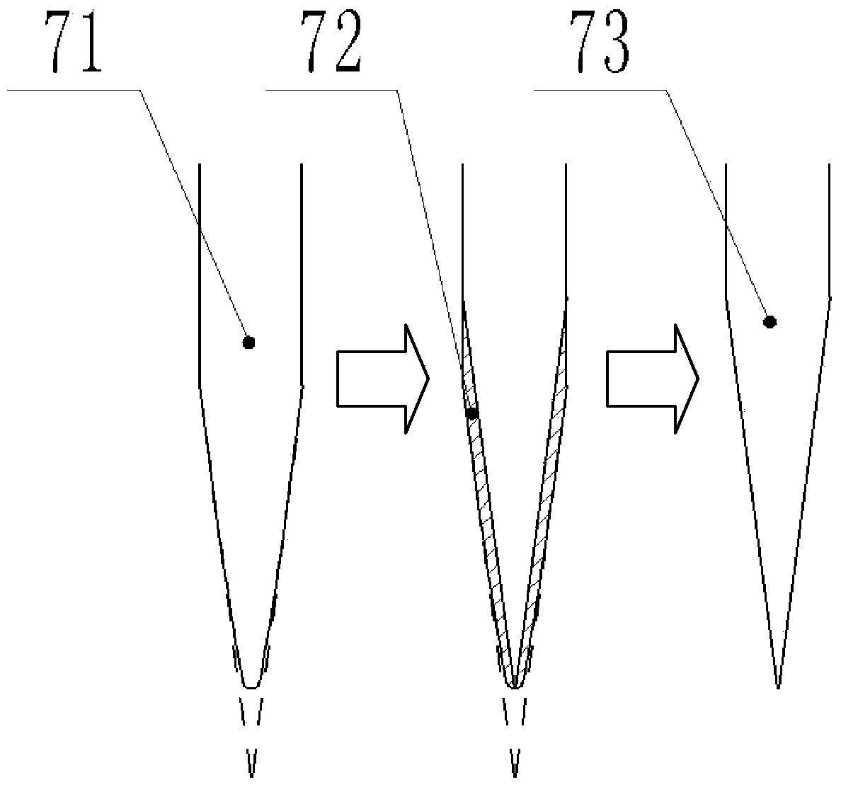 Electrospark trimming device for metal binding agent superabrasive formed grinding wheel for sawtooth processing