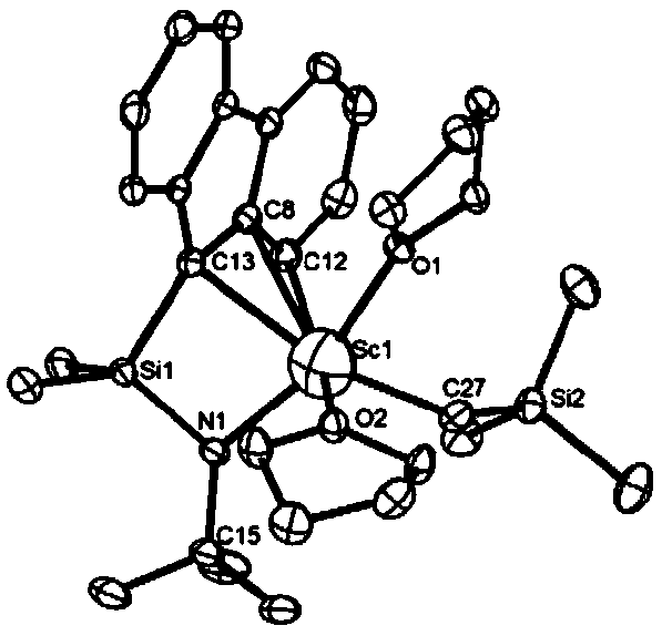 CGC type aminofluorene rare-earth metal catalyst and preparation method and application thereof