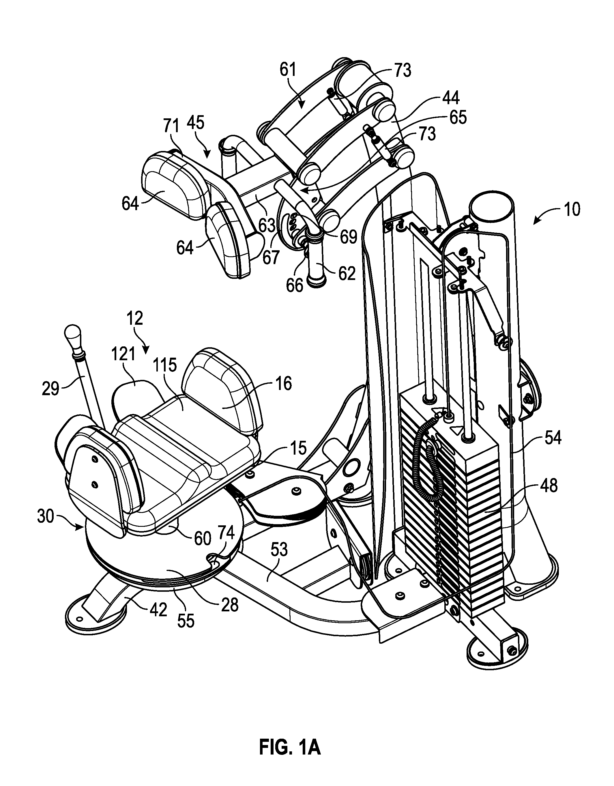 Exercise machine with movable user support