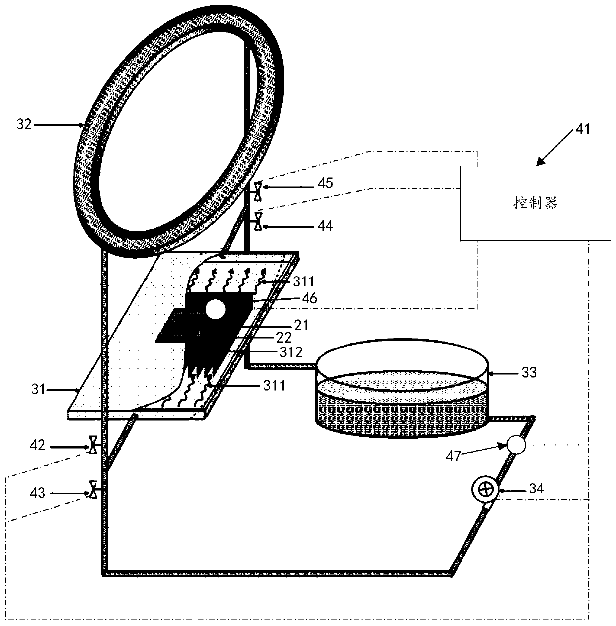 Light condensation solar power generation device based on double-loop cooling