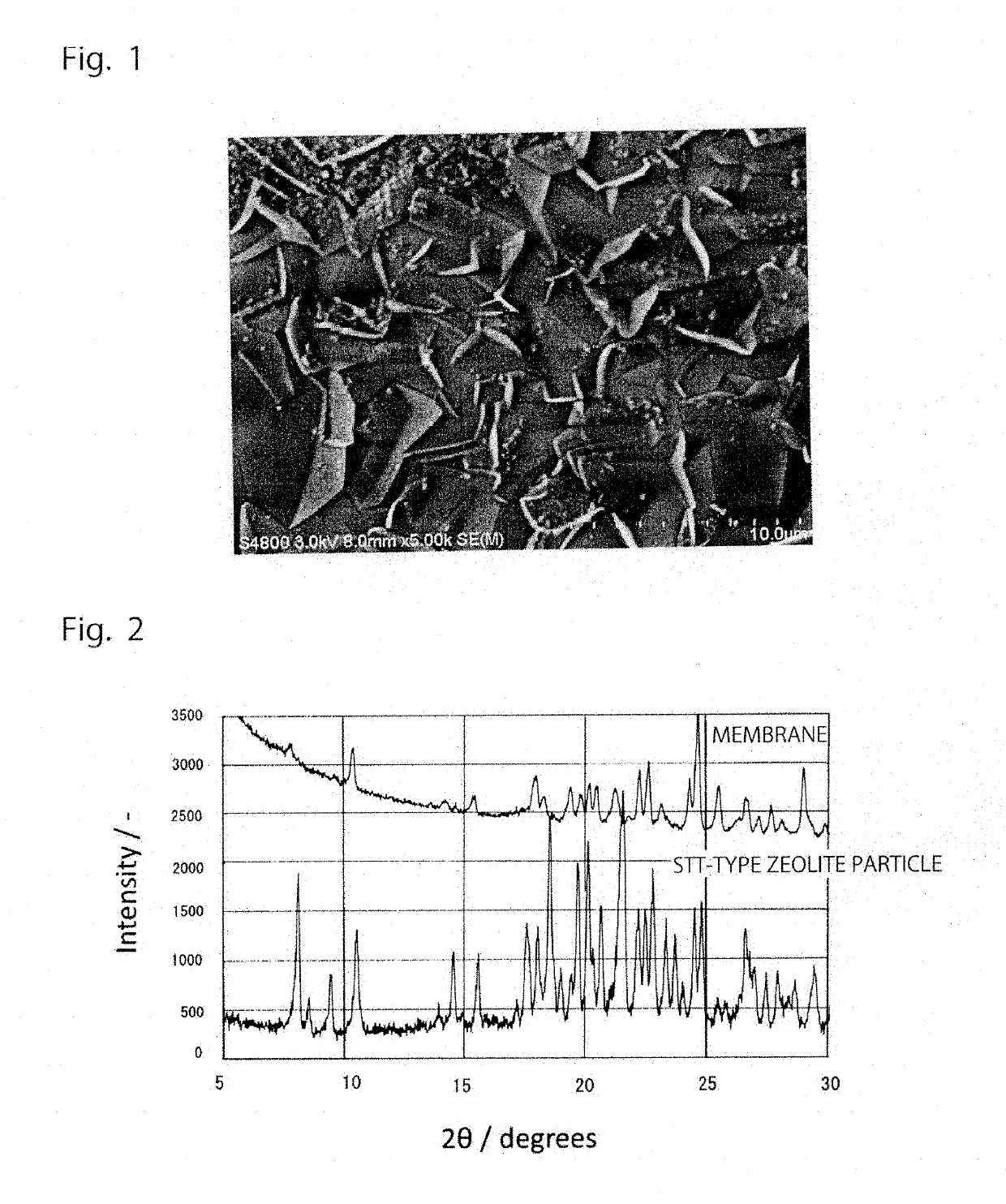 Zeolite separation membrane and production method therefor