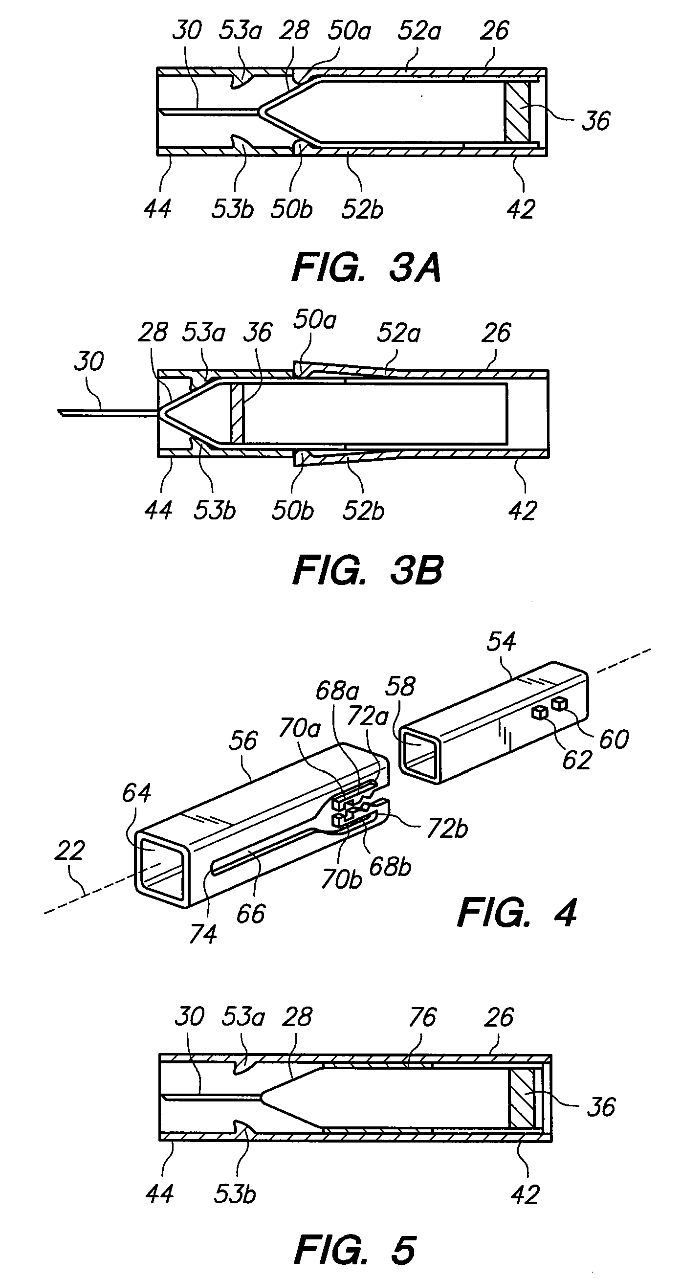 Cassette for a hidden injection needle