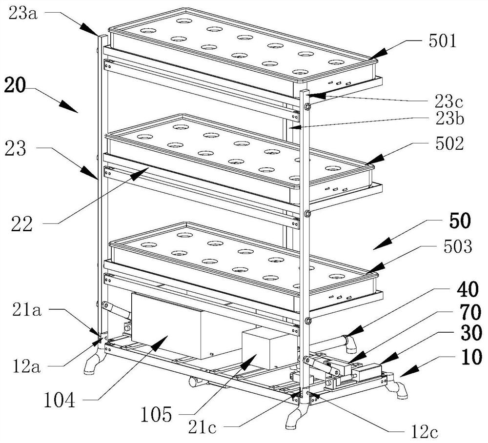 A hydroponic vegetable machine