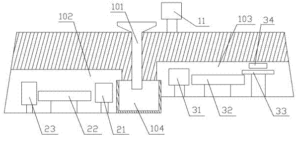 Device for filling roadway