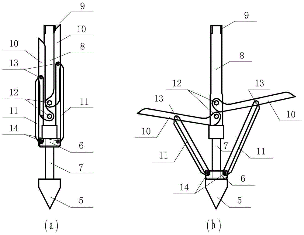 A kind of emergency special drive-in umbrella type anchor and its application method