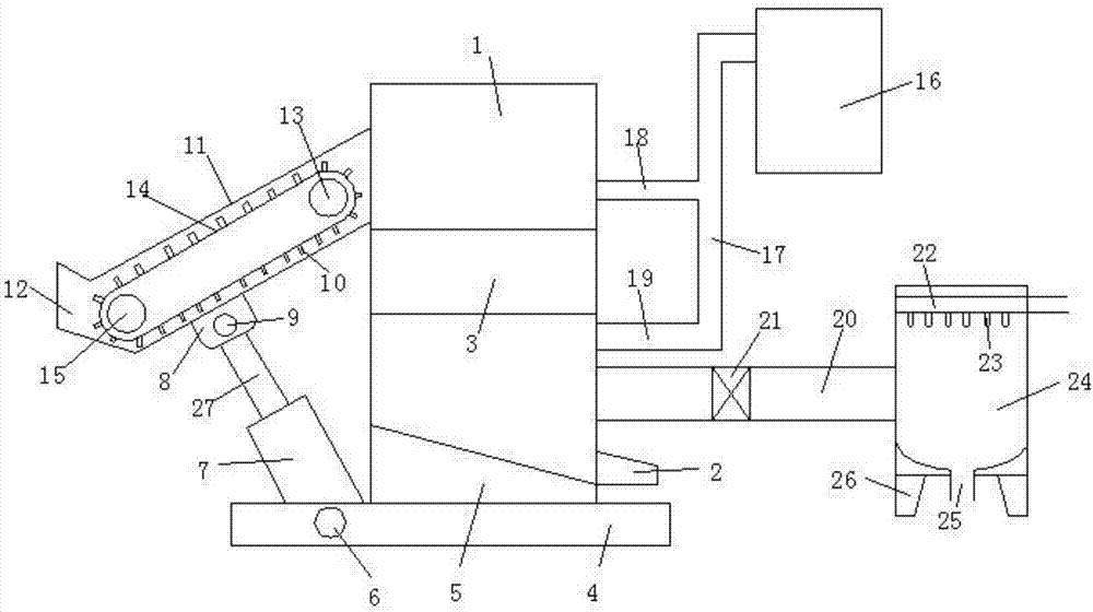 Grain drying device and use method thereof