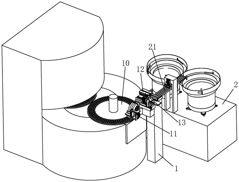 Mechanical automatic feeding device of spring grinding machine