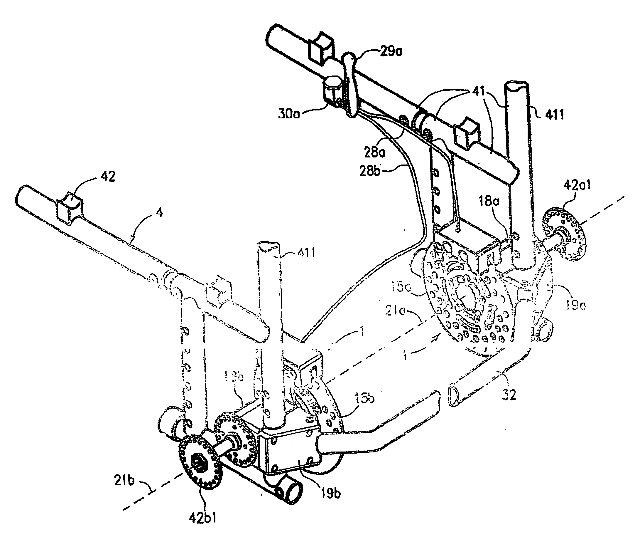 Wheelchair inboard disk brakes